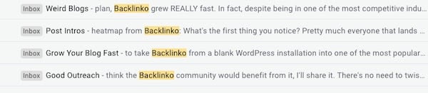 short email subject lines by Backlinko